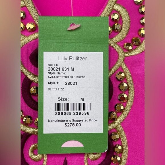 COPY - Lilly Pulitzer. Avila Stretch Silk Dress medium - Picture 12 of 15